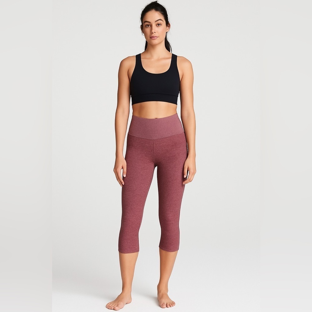 Alo Yoga High-Waist Seamless Leggings – Burgundy Heather (Size XS)